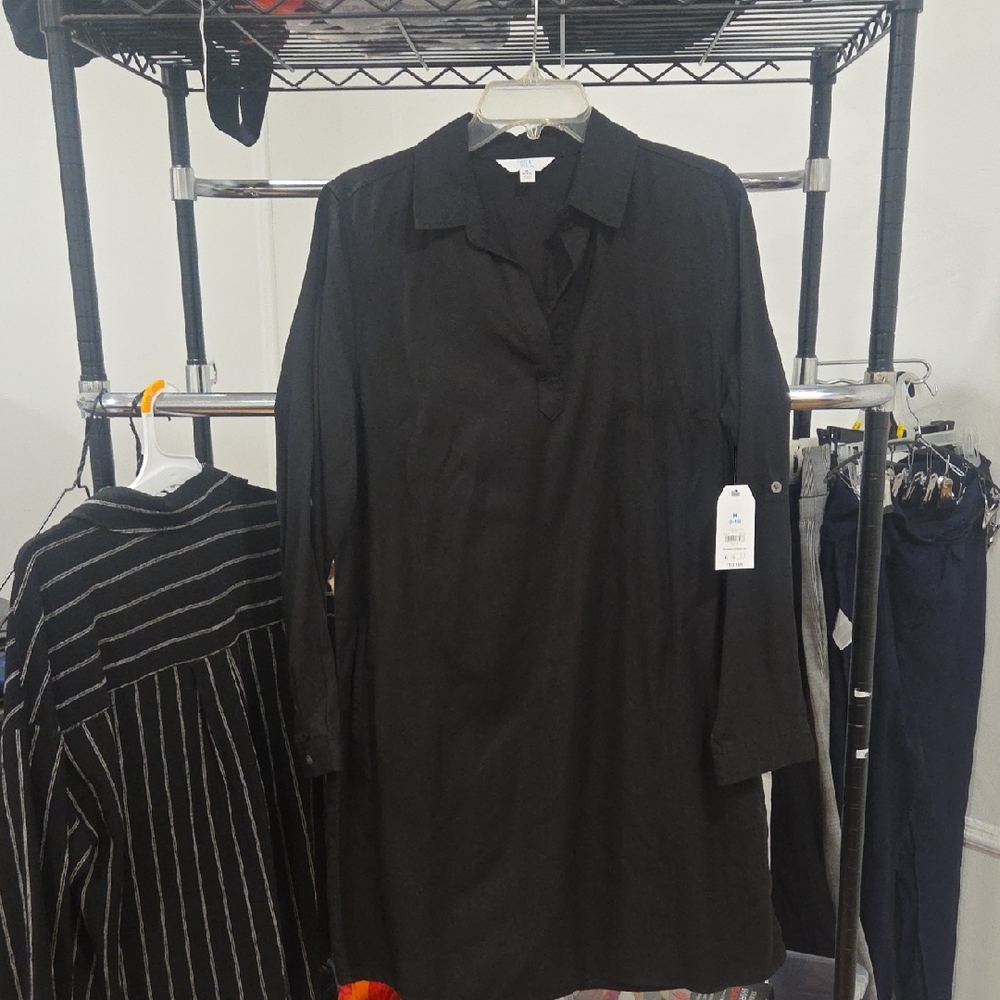 Time and Tru Black Long Sleeve Dress
